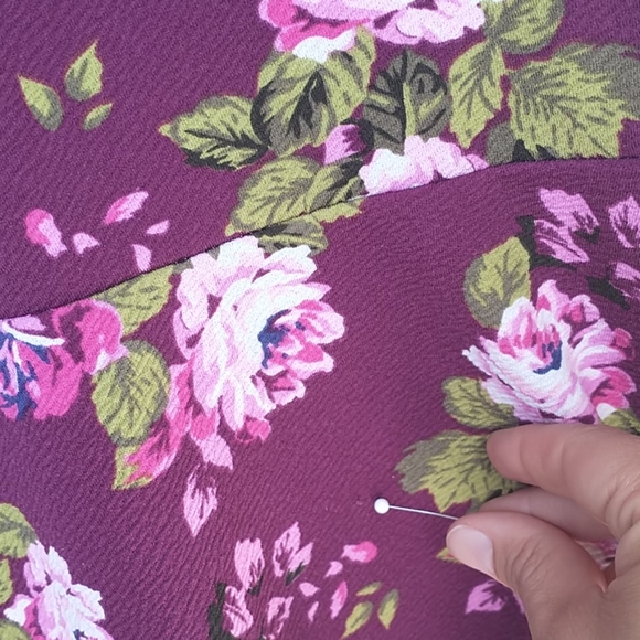 Route 67 Girl's Dress Plum Floral Aline - Picture 4 of 11